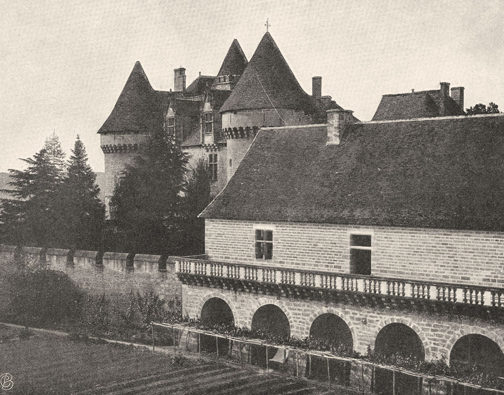DORDOGNE. Sainte-Mondane- Château de Fénelon. SMALL. 1904 old antique print